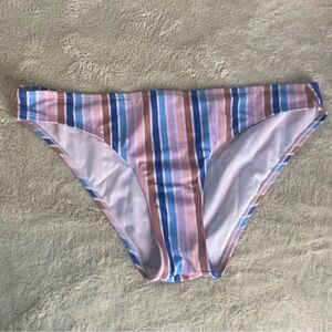 Xhilaration | Striped Bikini Bottom - Pink, Blue, White, Tan | Size XL